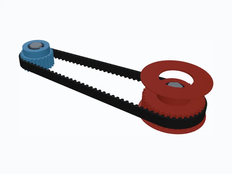 FRC HTD 5M 24T & 36T, ½" Rounded Hex — 3D view