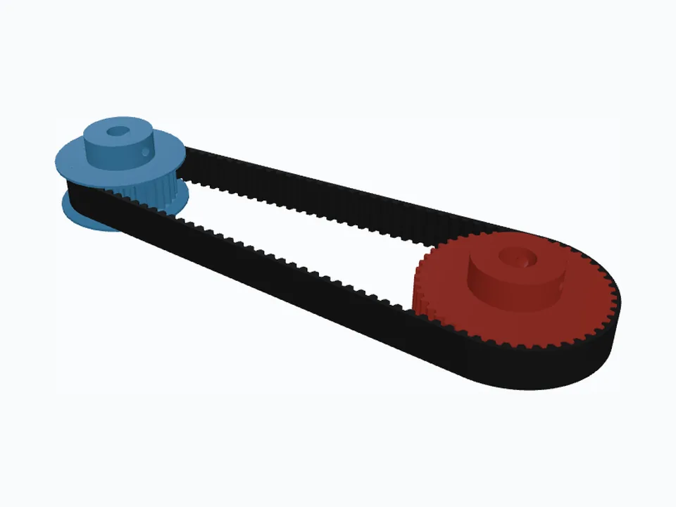 STD S3M 30T & 45T, Custom Tooth Fit — 3D view